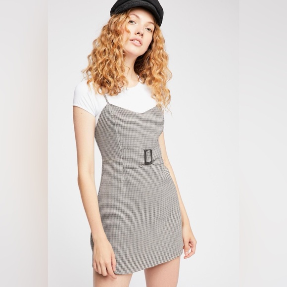 Free People Dresses & Skirts - Free People My Girl Houndstooth Mini Dress